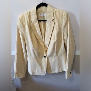 New York & Company Light Yellow Blazer